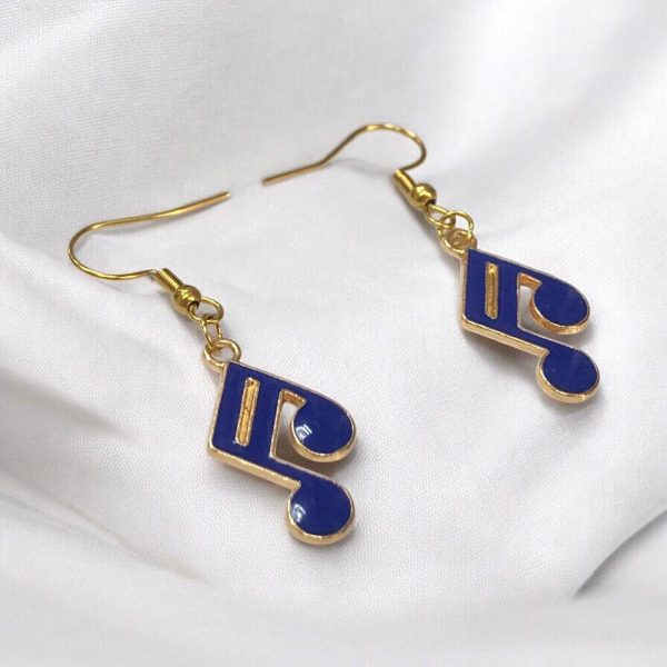 گوشواره رنگی دولاچنگ - سورمه ای