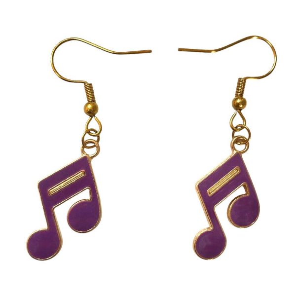 گوشواره رنگی دولاچنگ - بنفش