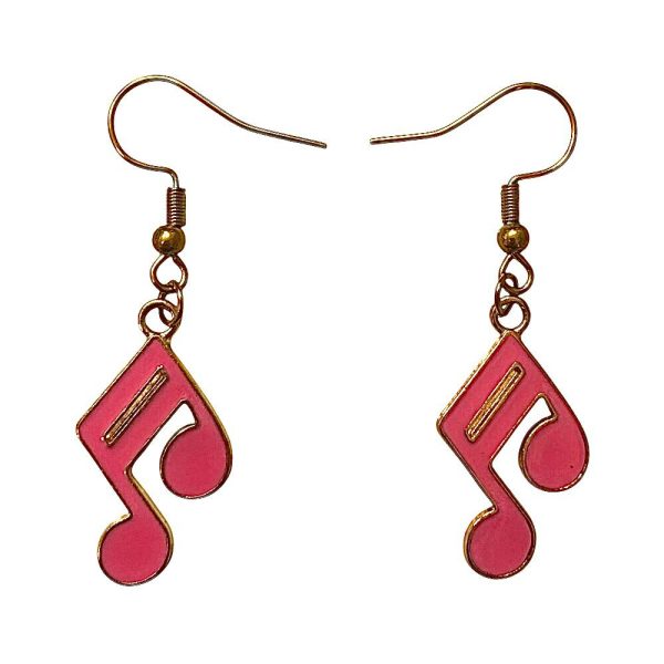 گوشواره رنگی دولاچنگ - سرخابی