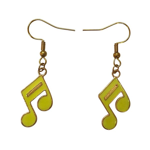 گوشواره رنگی دولاچنگ - زرد