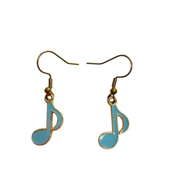 گوشواره رنگی نت چنگ - آبی