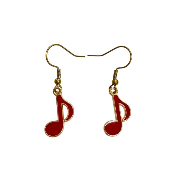 گوشواره رنگی نت چنگ - قرمز