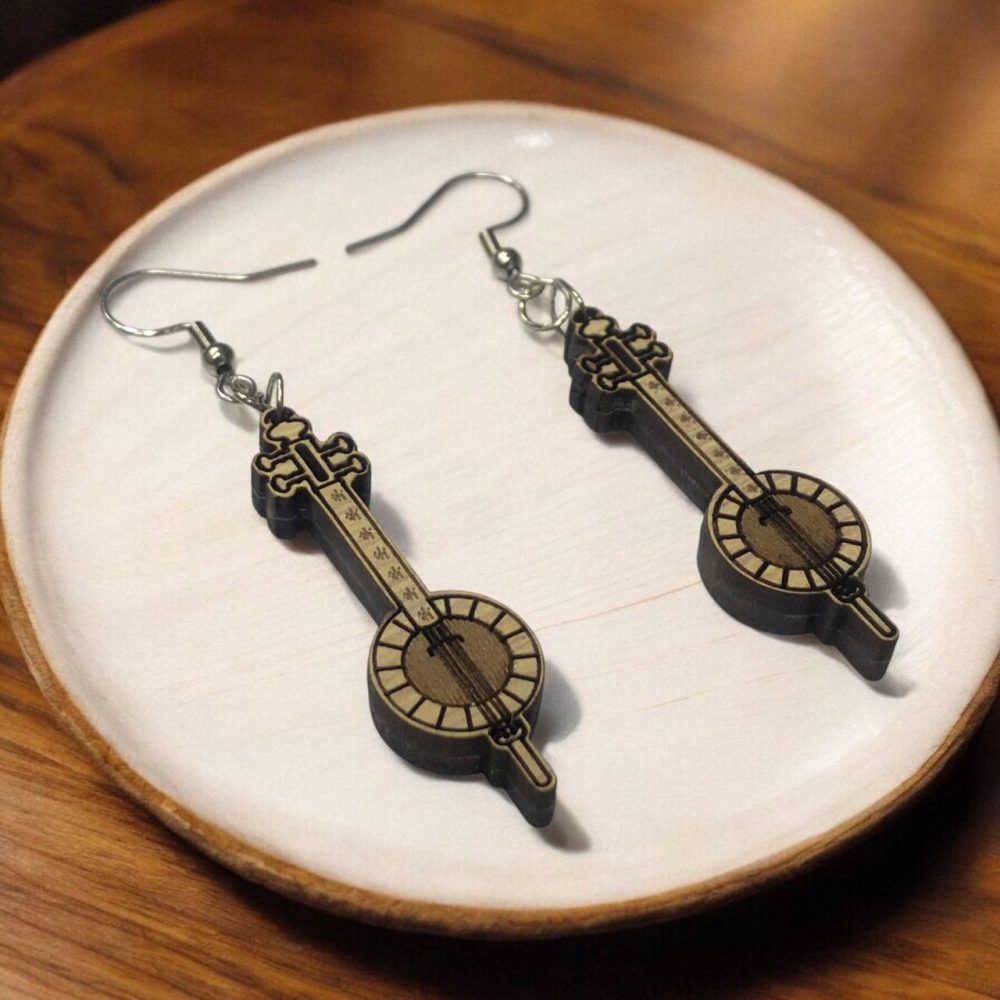 گوشواره چوبی کمانچه