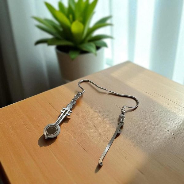 گوشواره استیل کمانچه و آرشه