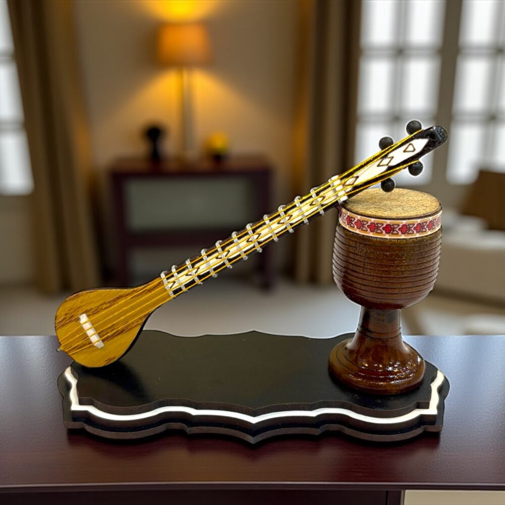 ماکت ترکیبی تمبک با (تار،کمانچه،سه تار) - Image 3
