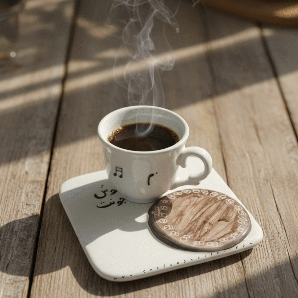 ست فنجون و زیر فنجونی سرامیکی - Image 5