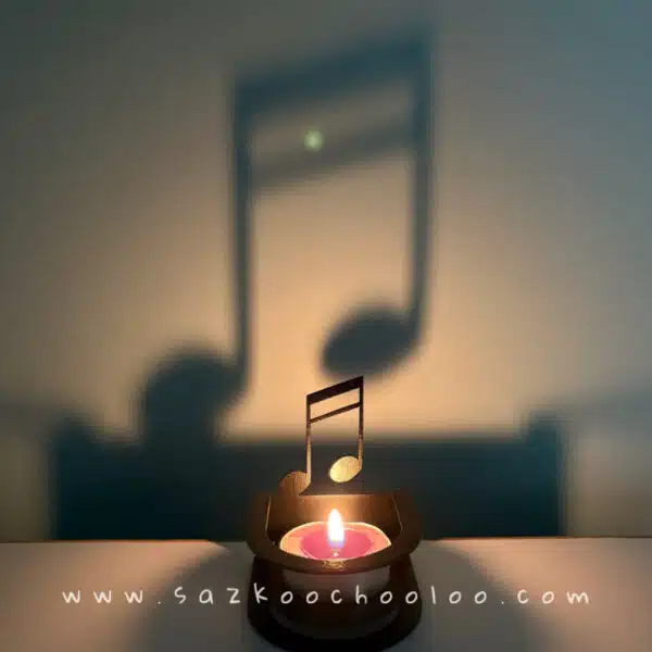 پک ده تایی جاشمعی اشکال موزیکی مشکی