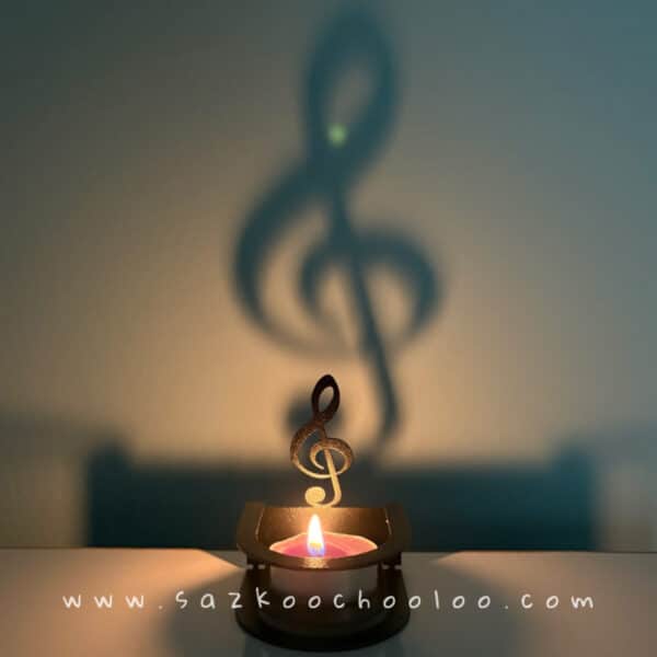 یک عدد جاشمعی اشکال موزیکی مشکی