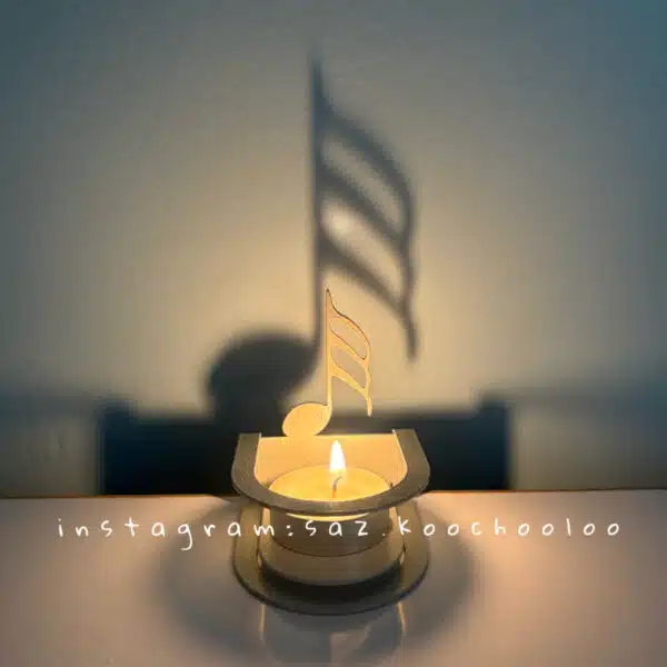 یک عدد جاشمعی اشکال موزیکی سفید